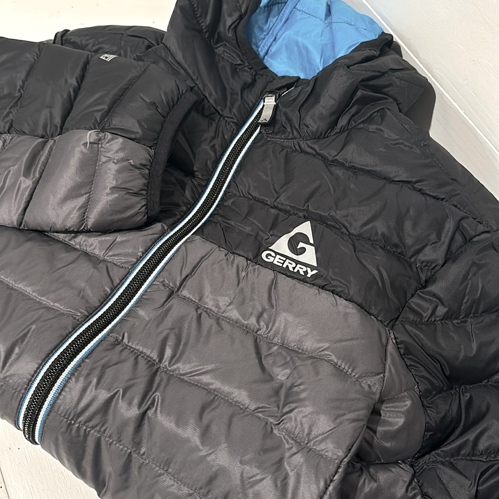 Boys Gerry Jacket size medium 10-12 yrs grey black blue